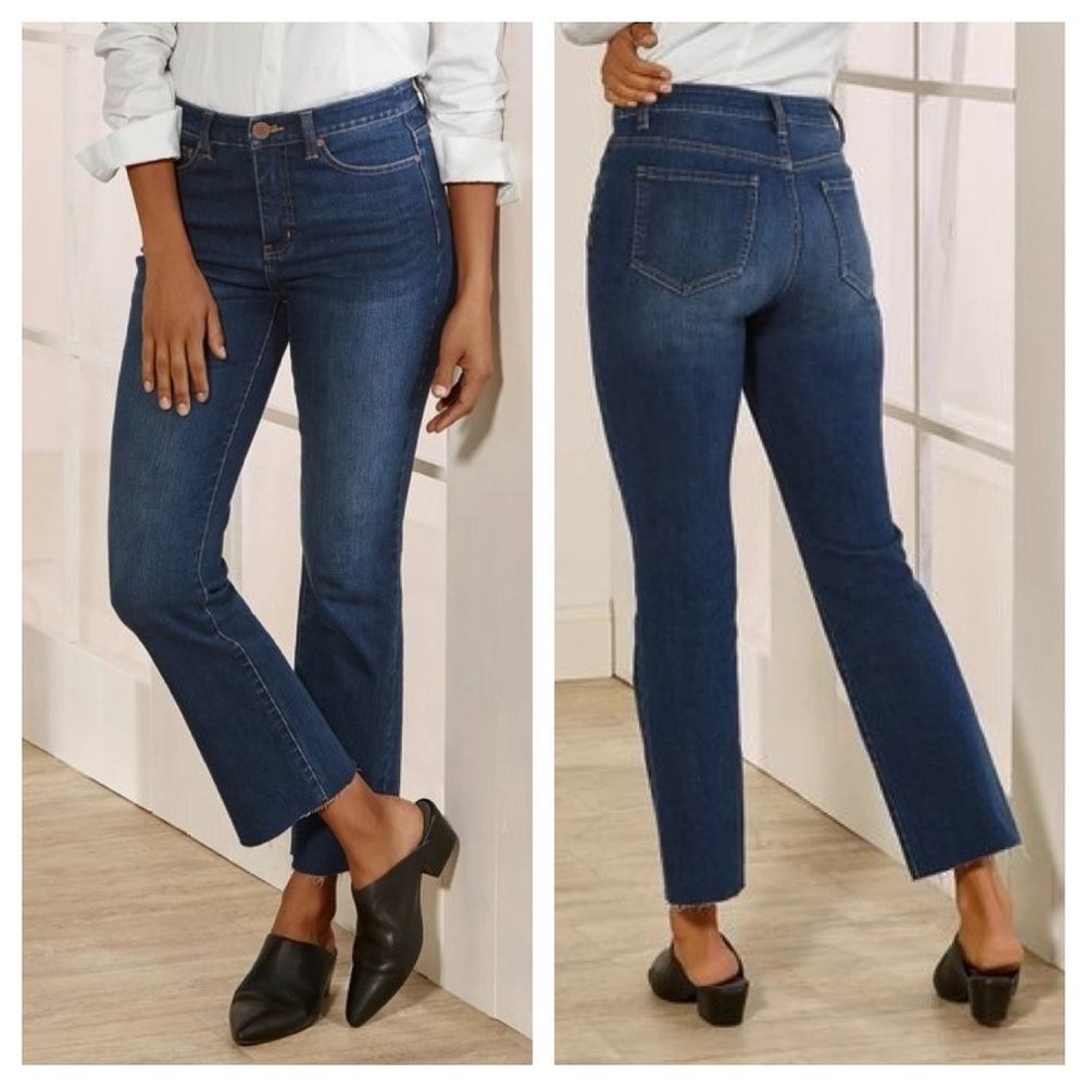 Soft Surroundings • 16 • Cropped Bootcut Jeans 2CW56